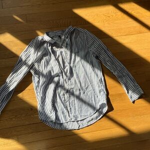 Striped Button-Up Blouse